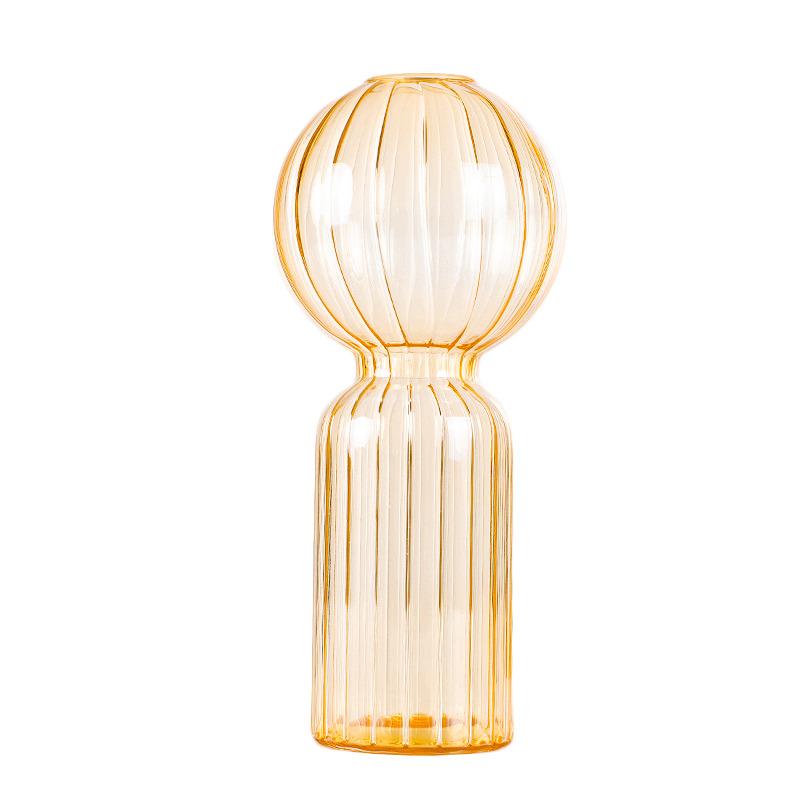 Home Decoration Glass Vase Room Decoration Flower Pot Modern Color Crystal Transparent Hydroponic Plant Flower Arrangement Art