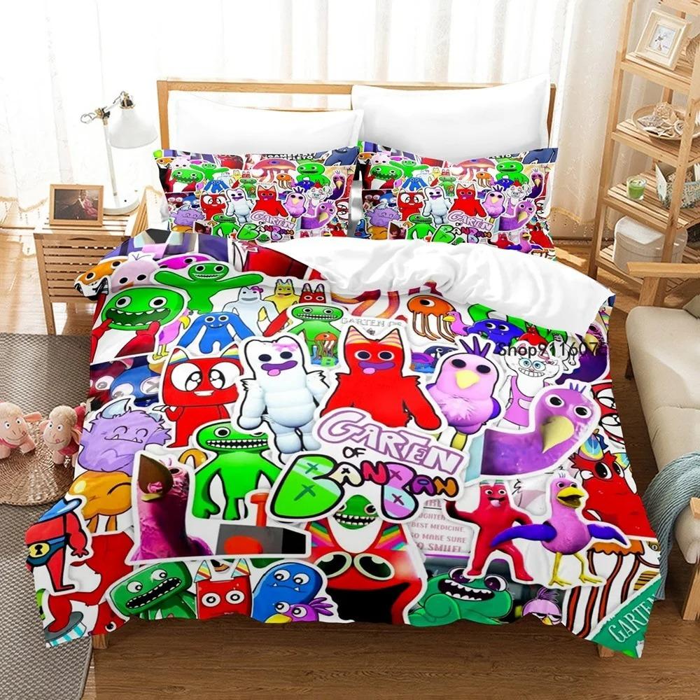 Garten Of Banban Bettwäsche-Set Cartoon Bettwäsche Geschenk für Jungen Kinder Mädchen Heimdeko Einzelbett Twin Full Size Niedliche Bettbezug-Sets