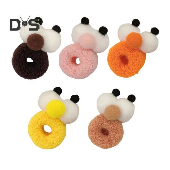 5/10 ks Gumičky do vlasů Velké oči Kreslený tvar Čelenka Cukrová barva Kroužek do vlasů Gumičky do vlasů s dvojitou kuličkou Vysoce elastické Gumičky do vlasů