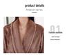 Women's Autumn Winter Thick Coral Fleece Flannel Pajamas & Mid-Length Bathrobe Set for Couples