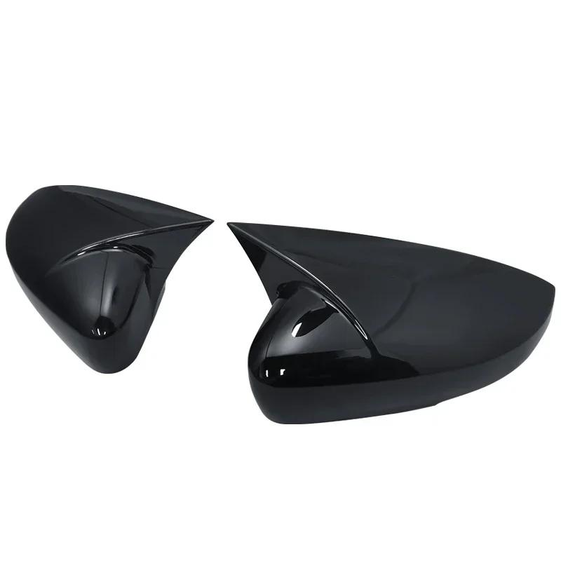 2 Pieces for Volkswagen VW Polo MK5 6C with Indicator ABS Side Rear View Mirror Cover Replacement Caps Shell Trim Black