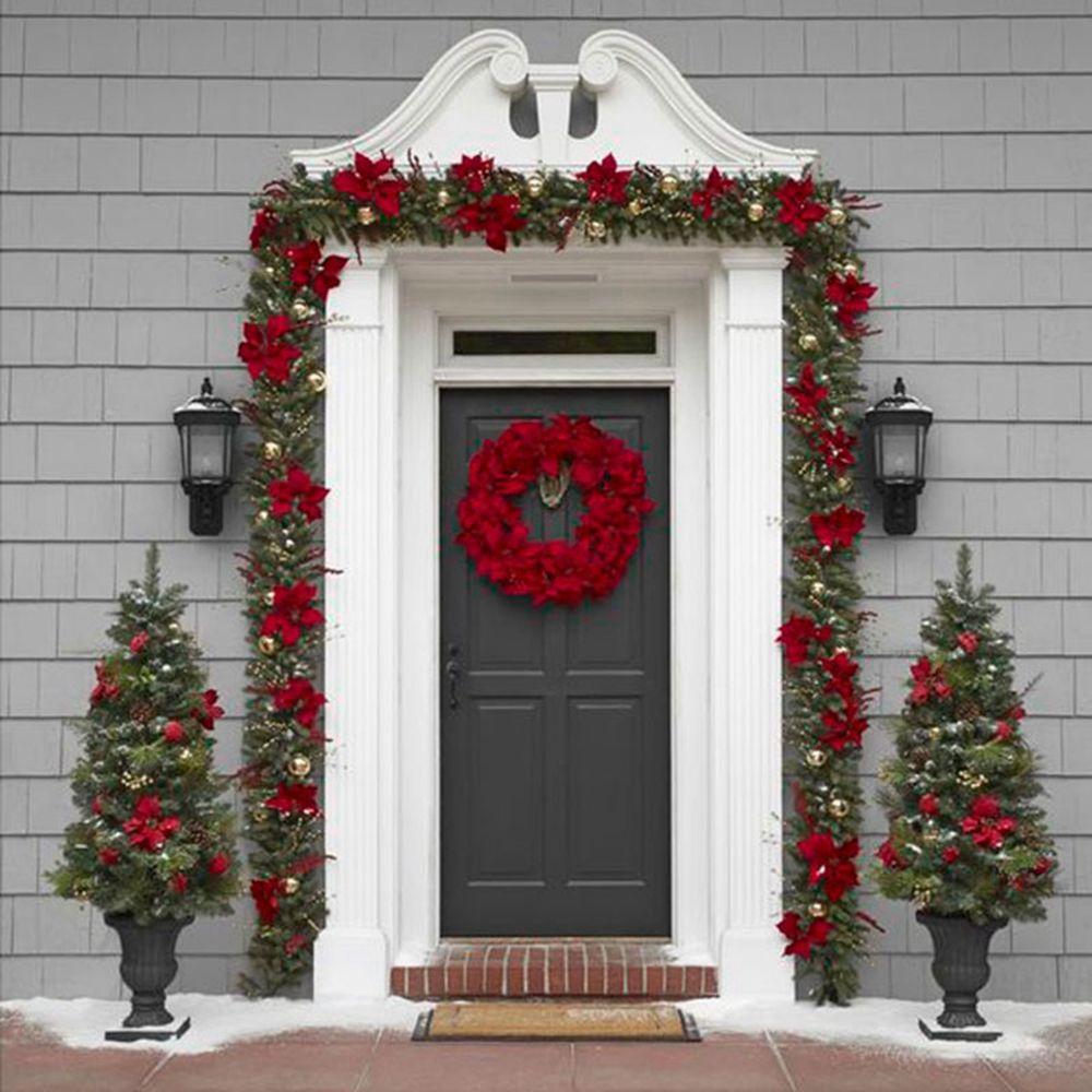 Flowers Christmas for Garden String Lights Christmas Decorations Home Decor Christmas Garland