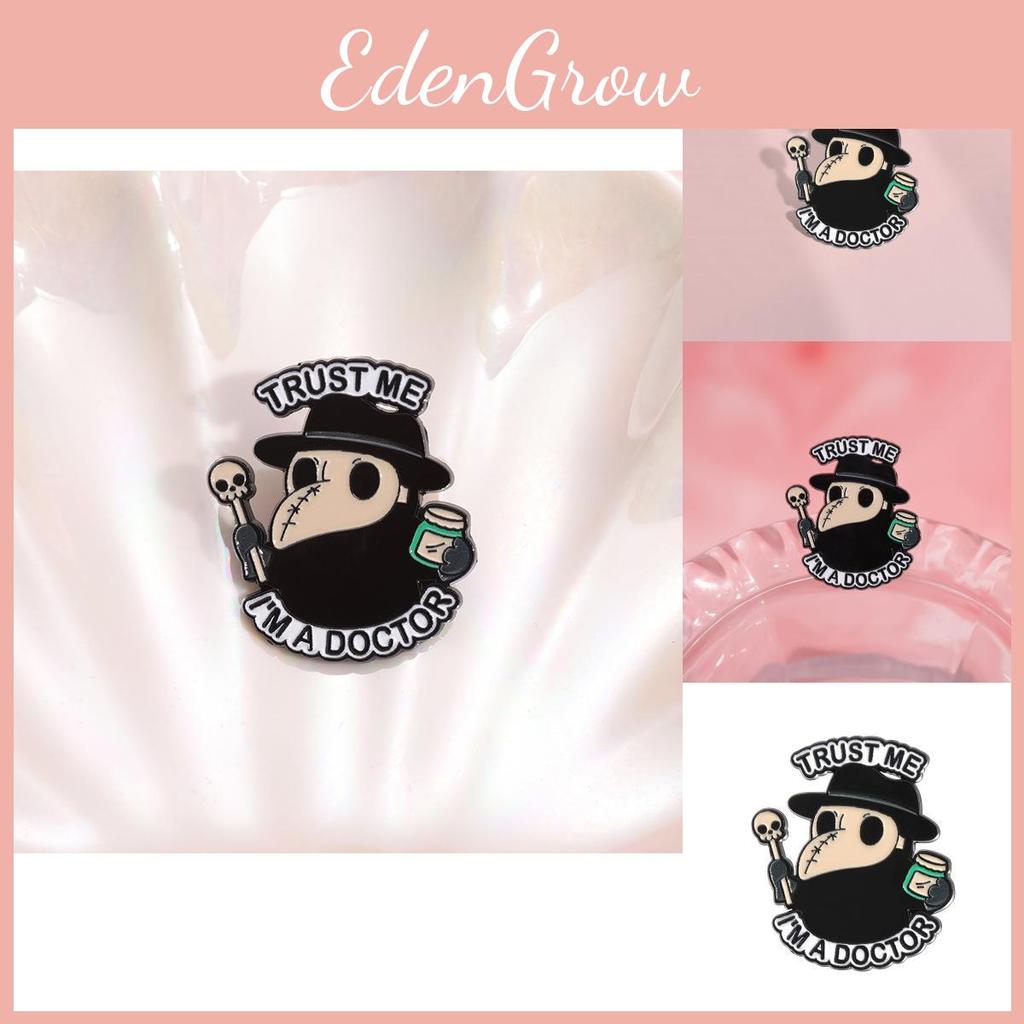 Stylish Alloy Cartoon Character Brooch Doctor Mask Inspired Badge For Fashion Enthusiasts