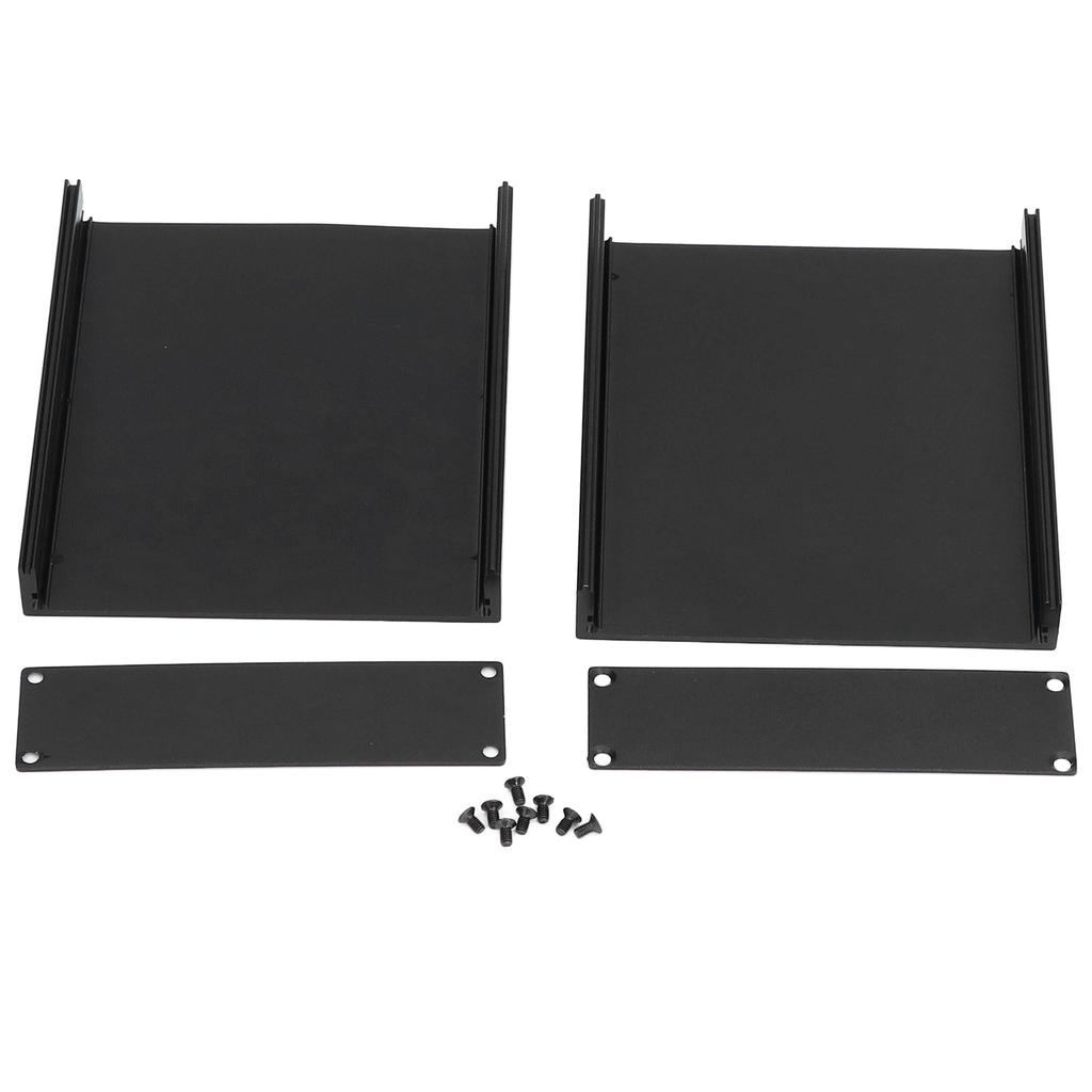 Aluminium-Elektrokasten, wasserdicht, Anschlussgehäuse, geteilter Typ für Heimwerker, Schwarz, 33 x 114 x 140 mm