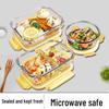 Microwaveable Glass Lunch Container for Women - Bento Box & Fruit Preservation Bowl