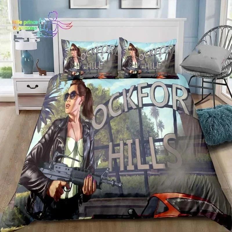 3D Print Grand Theft Auto GTA Game Gamer Bedding Set Single Twin Full Queen King Size Bed Set Aldult Kid Bedroom