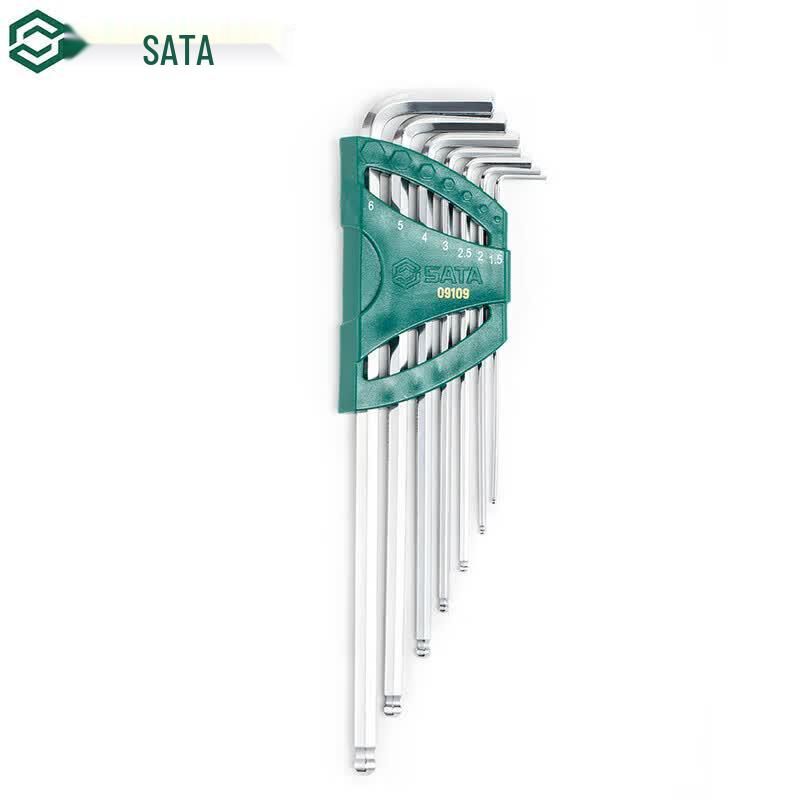 SATA 7-Piece Extra-Long Ball End Hex Key Wrench Set 7-piece set