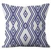 Nordic Style Blue and White Geometric High-end Pattern Pillow Cover Simple and Fashionable Home Sofa Cushion Cover Pillow Cover