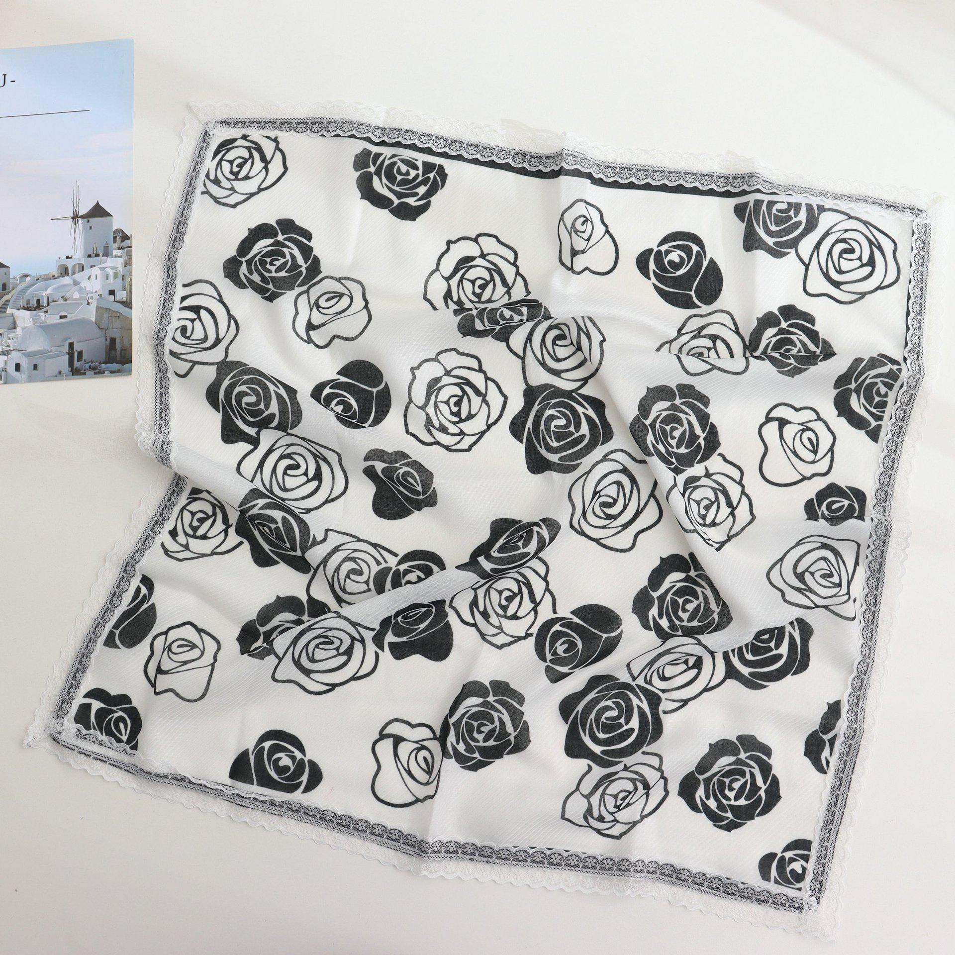 

60 Пастельный шарф в горошек: Женский квадратный платок и повязка на голову с бантом. 60cm x 60cm