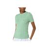 Polo Ralph Lauren Ribbed Knit Crew Neck Short Sleeve Sweater Women tops Green 211895379-018