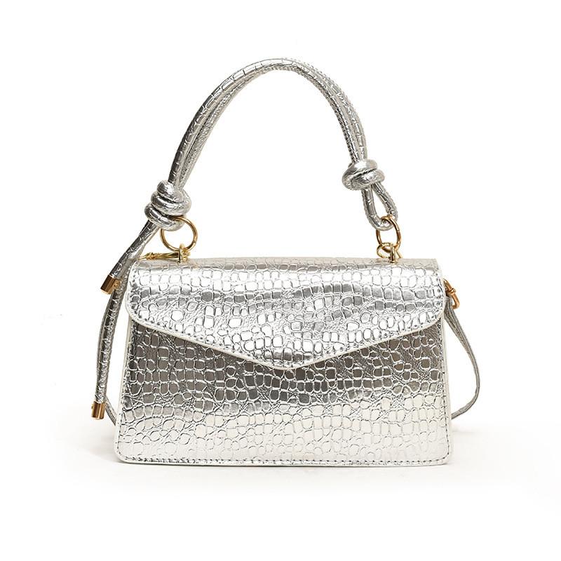 Stylish Black Pu Handbag Chic Summer Fashionable Small Square Shoulder Bag