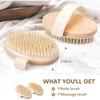 Trockenbürste Körperbürste Naturborsten Peelingbürste mit Massageknoten und zur Verbesserung der Hautgesundheit Badezimmerzubehör