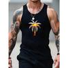 Solid Color  Polyester Sleeveless Vest, Moisture-Wicking Quick-Dry, Suitable for Gym