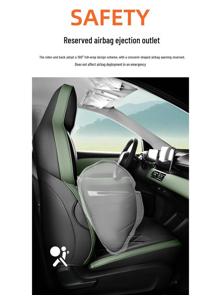 Bingo PLUS Universal Perforated Leather Car Seat Cushion for Five-Seater, All-Season.