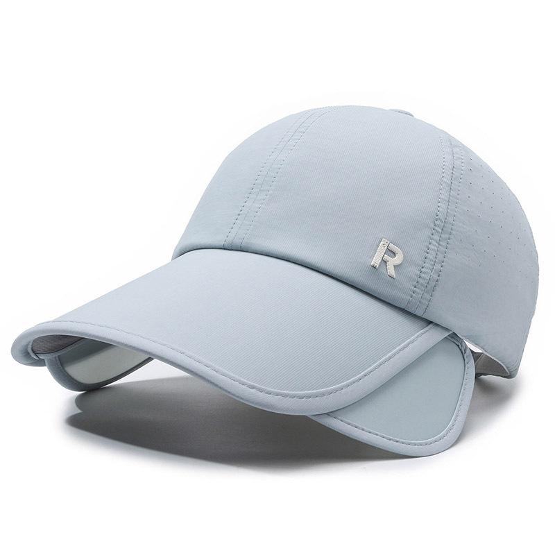 Spring And Summer New Pullable Brim Outdoor Sunshade Baseball Cap Men And Women The Same Face Cover Sunscreen Breathable Cap