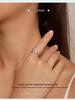 Yinziyun Cute Golden Retriever Puppy Open Ring - 925 Sterling Silver for Men & Women