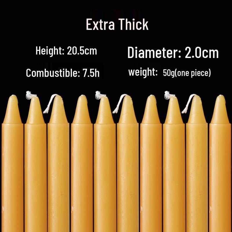 Red & White Smokeless Odorless Emergency Candles - Burn-Resistant, Cotton-Wick Disaster Prevention Lighting