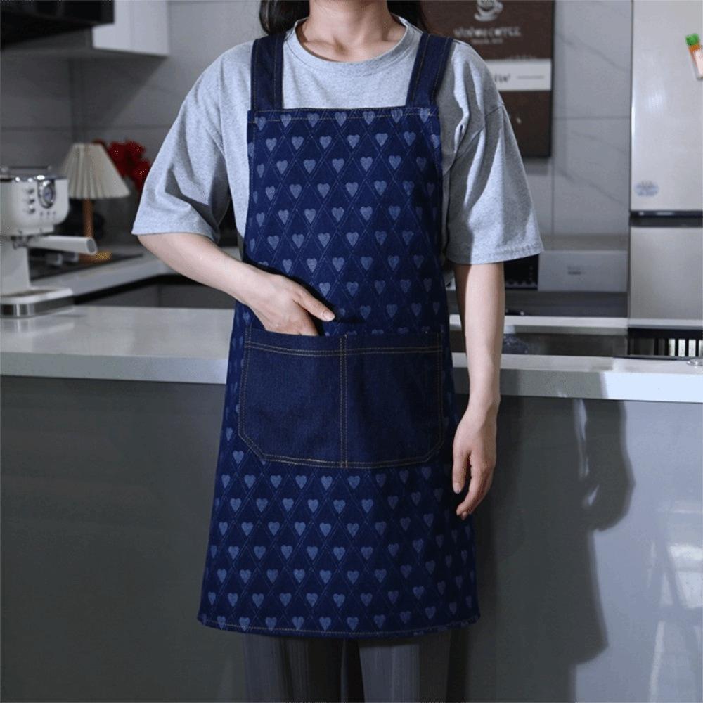 New Cross Strap Style Apron Can Wipe Hands Sleeveless Cooking Baking Bibs Cooking Apron Unisex