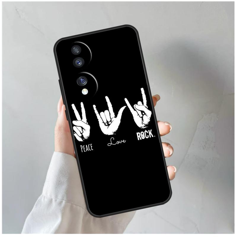 Rock Roll Skull Case For Huawei Honor X8 X8a X9a 50 70 Magic5 Lite P20 P30 P40 P50 P60 Pro P Smart Z Cover