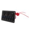 6 Gang Rocker Switch Panel Waterproof DC12V To 24V 20A Blue LED Light 5PIN Overload Protection for Car Yacht RV Bus