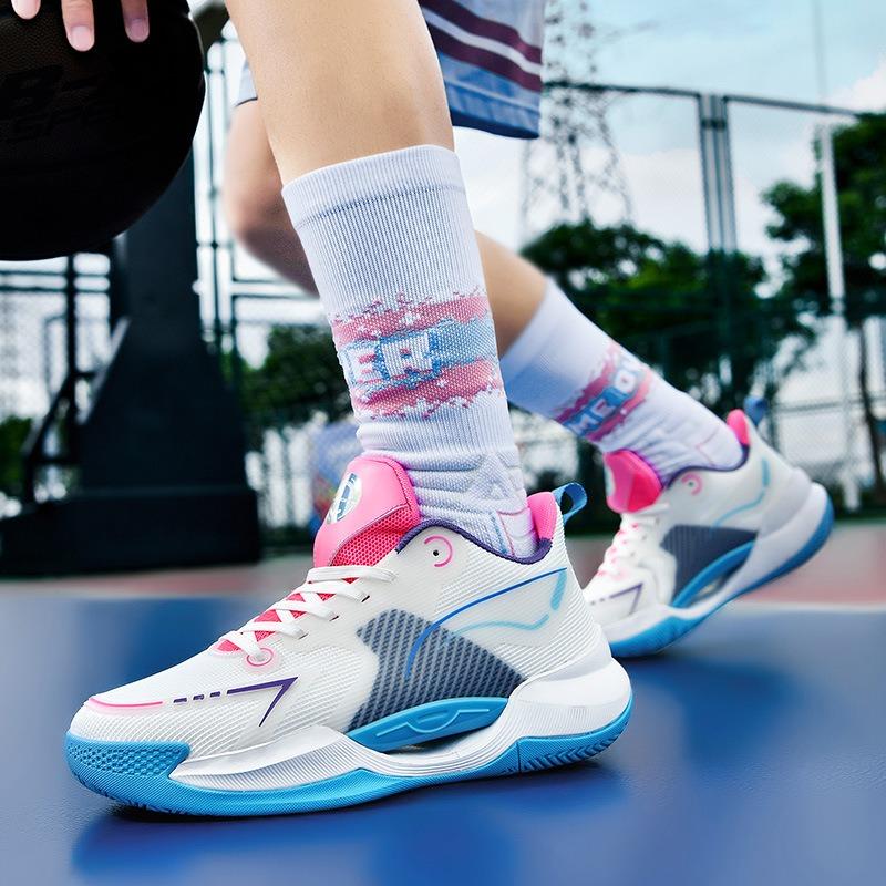 Men's Basketball Comfortable Sneakers Mesh Cushioning Accent Lightweight Sports Shoes