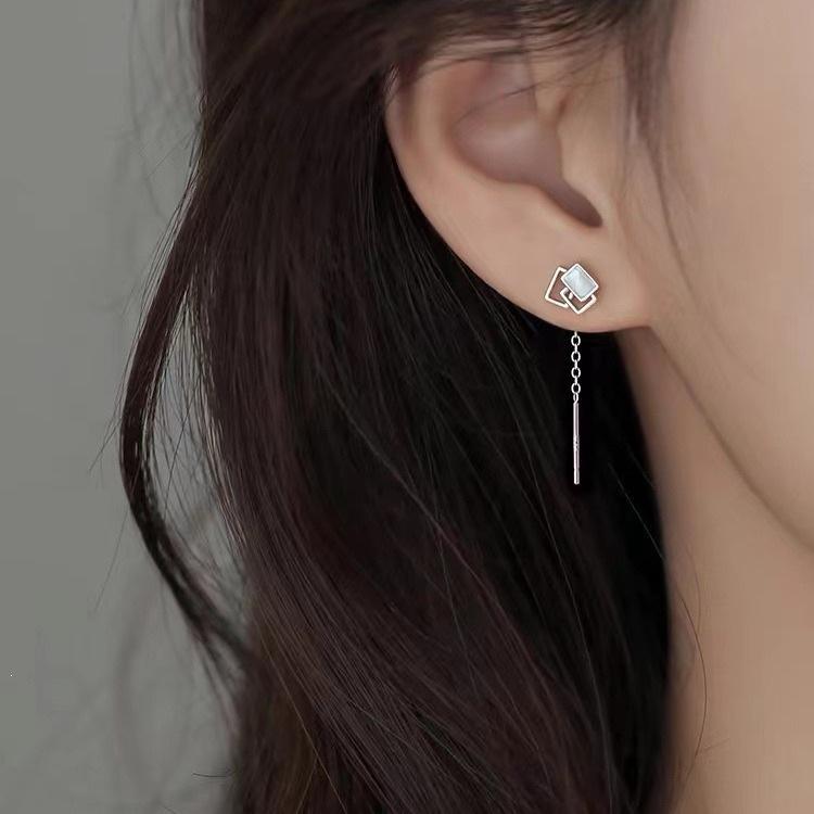 2024 Hot Selling 925 Sterling Silver Geometric Chain Earrings for Women - Luxurious High-End Style