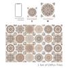 24PCS Moroccan Wall Sticker Self-adhesive Tile Stickers for Kitchen Bathroom Mandala Patterned Art Waterproof Wall Sticker Decal
