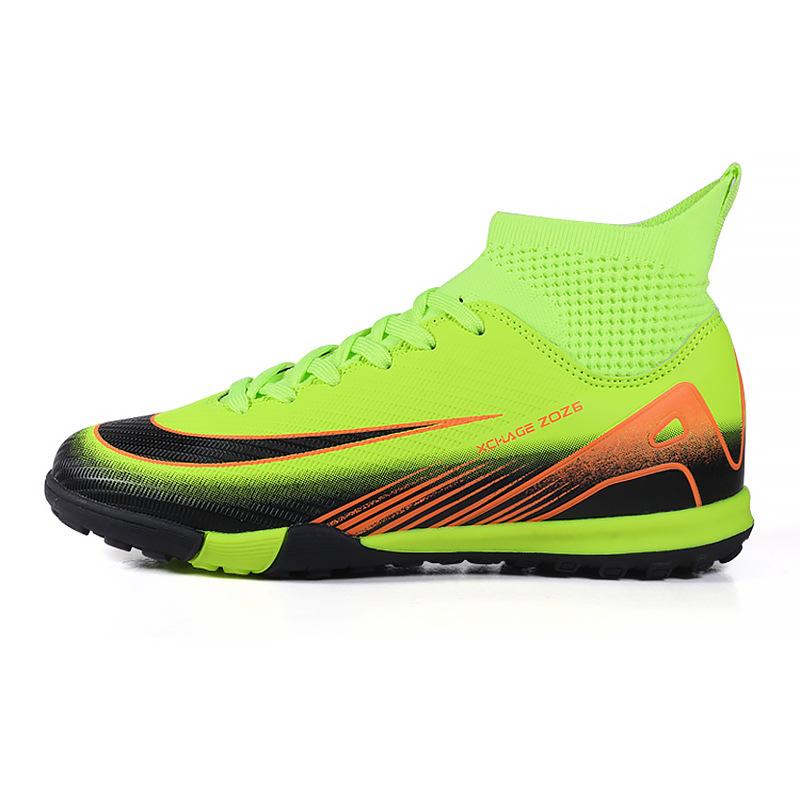 

Football Shoes Spikes Men s and Women s High Top Non-slip Children s Sports Shoes Breathable Shock Absorption Fashion Students 40