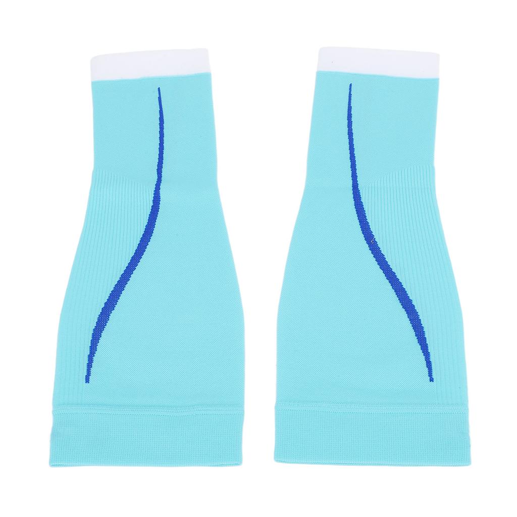 1 Pair Calf Compression Sleeve Breathable Lightweight Light Blue Footless Calf Sports Socks for Running Cycling