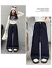 Girls' Wide-Leg Casual Pants – Spring/Autumn 2025 Korean Fashion, Versatile Long Pants for Big Kids