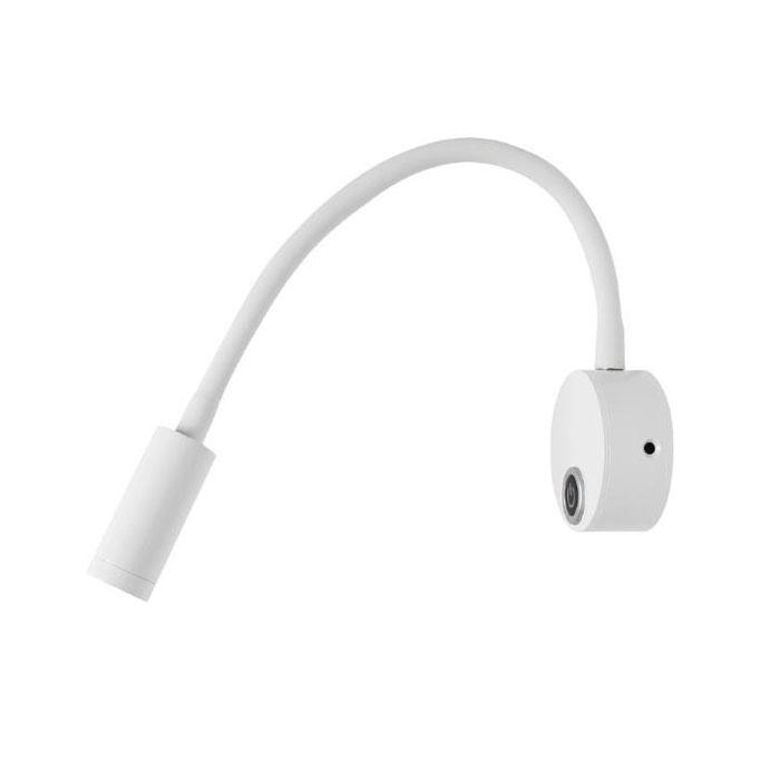 

Белый серебристый сенсорный диммируемый 3 Вт светодиодный настенный светильник для чтения настенный светильник изголовье кровати для спальни отеля проект офиса 3W 4000k белый