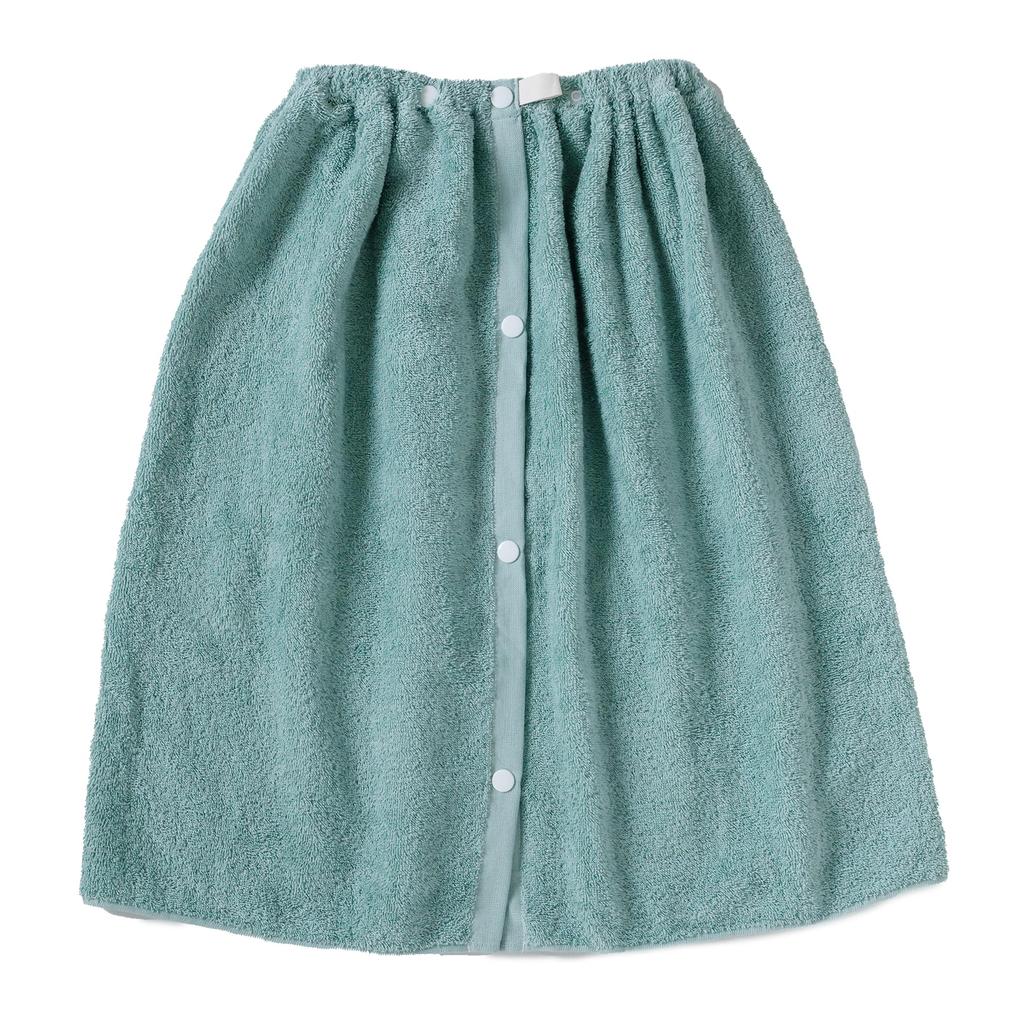 Mukotowel Organic Wrap Towel for Children, 56 x 120 cm, Made in Japan, Senshu Towel, Medium Weight (Light Green)