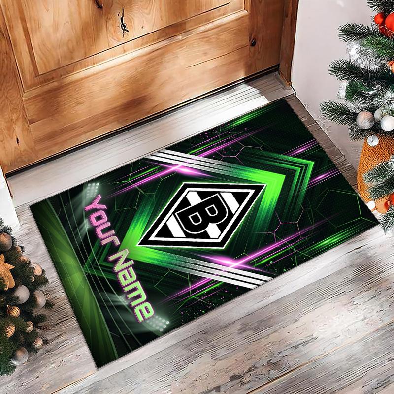 Tappeto in Cristallo Velluto Stampato Borussia Mönchengladbach Tappeto Antiscivolo in Cristallo Velluto Per Divano Camera da Letto Decorazione Interna per la Casa