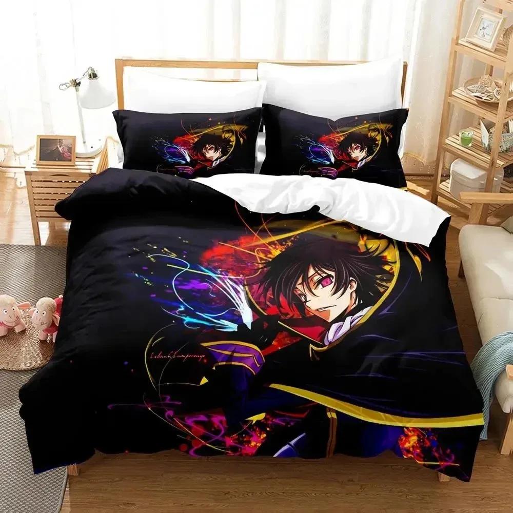 Anime GEASS C.C. CODE Bedding Set Duvet Cover Bed Set Quilt Cover Pillowcase Comforter King Queen Size Boys Adult Bedding Set
