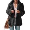 Warm Plush Long Sleeve Cardigan Jacket Women Autumn Winter Open Front Coat