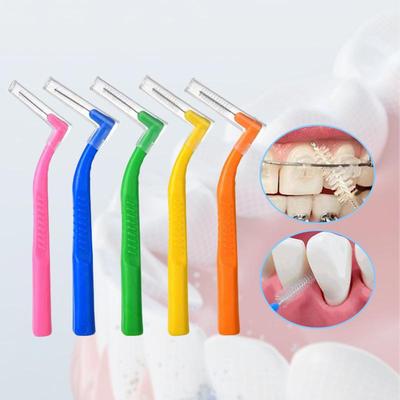 L-shaped Soft Bristle Interdental Orthodontic Brush for Tooth Gaps and Wisdom Teeth