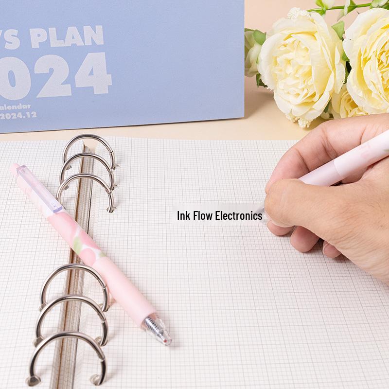 Pink Tulip Quick-Dry Click Pen 0.5 - Stylish Exam and Practice Pen