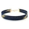Trendy Blue Denim Gothic Goth Punk Star Choker Necklace Personality Vintage Clavicle Chain For Women  Jewelry Accessories