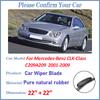 Car Front Wiper Blades For Mercedes Benz CLK Body Kit C209 A209 2001 2002-2009 Durable Slient Windshield Windscreen Accessories