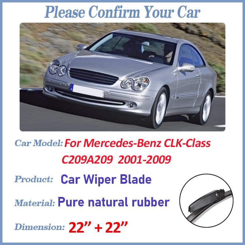 Car Front Wiper Blades For Mercedes Benz CLK Body Kit C209 A209 2001 2002-2009 Durable Slient Windshield Windscreen Accessories