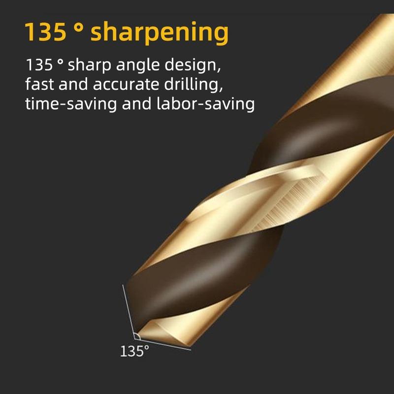 9Pcs Double-headed Bit Double-edged Metal Stainless Steel Ultrahard Iron Drill Steel Plate Iron Carpentry Drill Bit