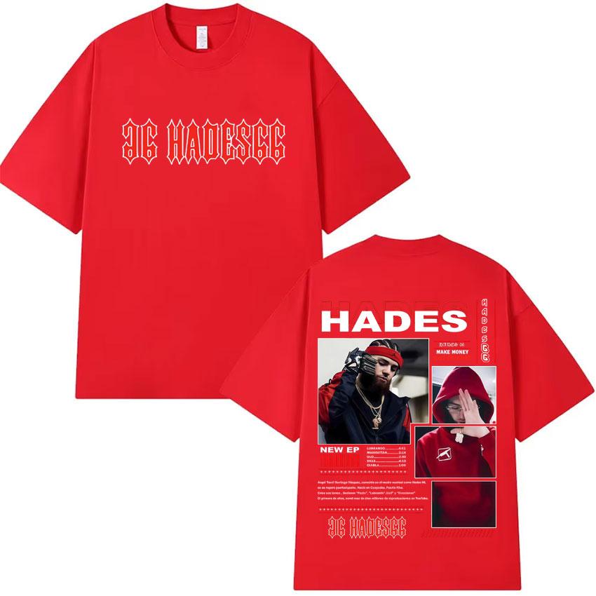 Rapper Hades66 New Merch T Shrit Aesthetic Sports Oversized Tshrit Summer Pop Cotton Hipster Mens Tshirt Y2K Clothes Fans Gift