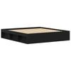 Bed Frame without Mattress Black Oak Look 200x200 cm