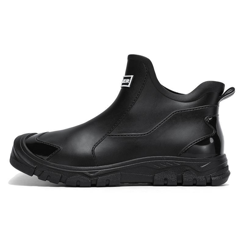 Men's outdoor comfortable fashion casual rain boots anti slip waterproof high top wear-resistant comfortable fishing water shoes