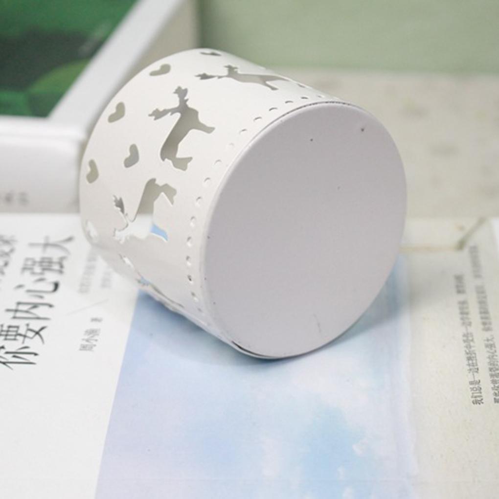 Christmas Iron Hollow Deer Tree Snowflake Candle Holder Candle Stick Home Decor