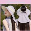 Summer Sun Protection Hat With Removable Shawl For Women Outdoor Casual And Fashion Use