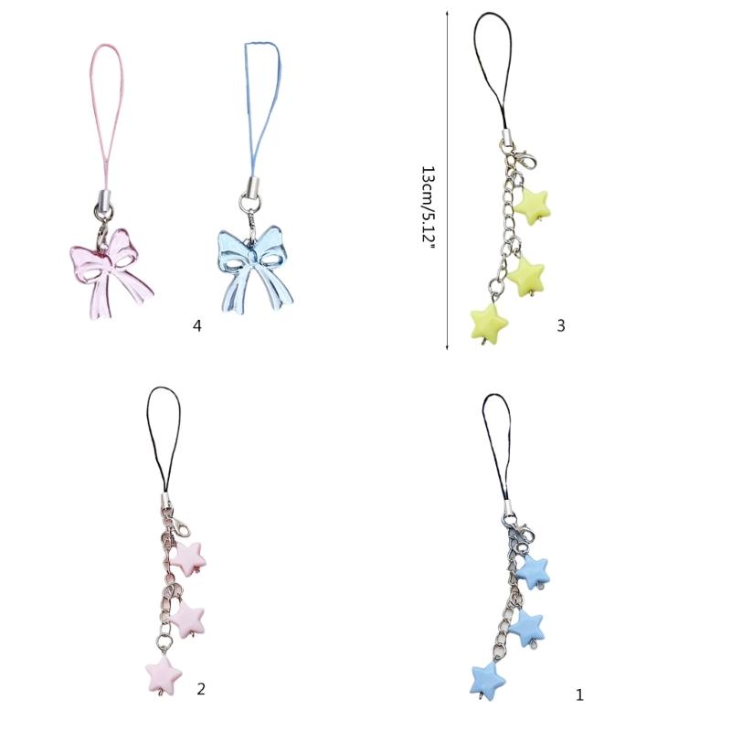 Stylish Star Bag Pendant Camera Pendant Cute Phone Lanyard Fashionable Phone Charm Resin and Alloy Material for Women