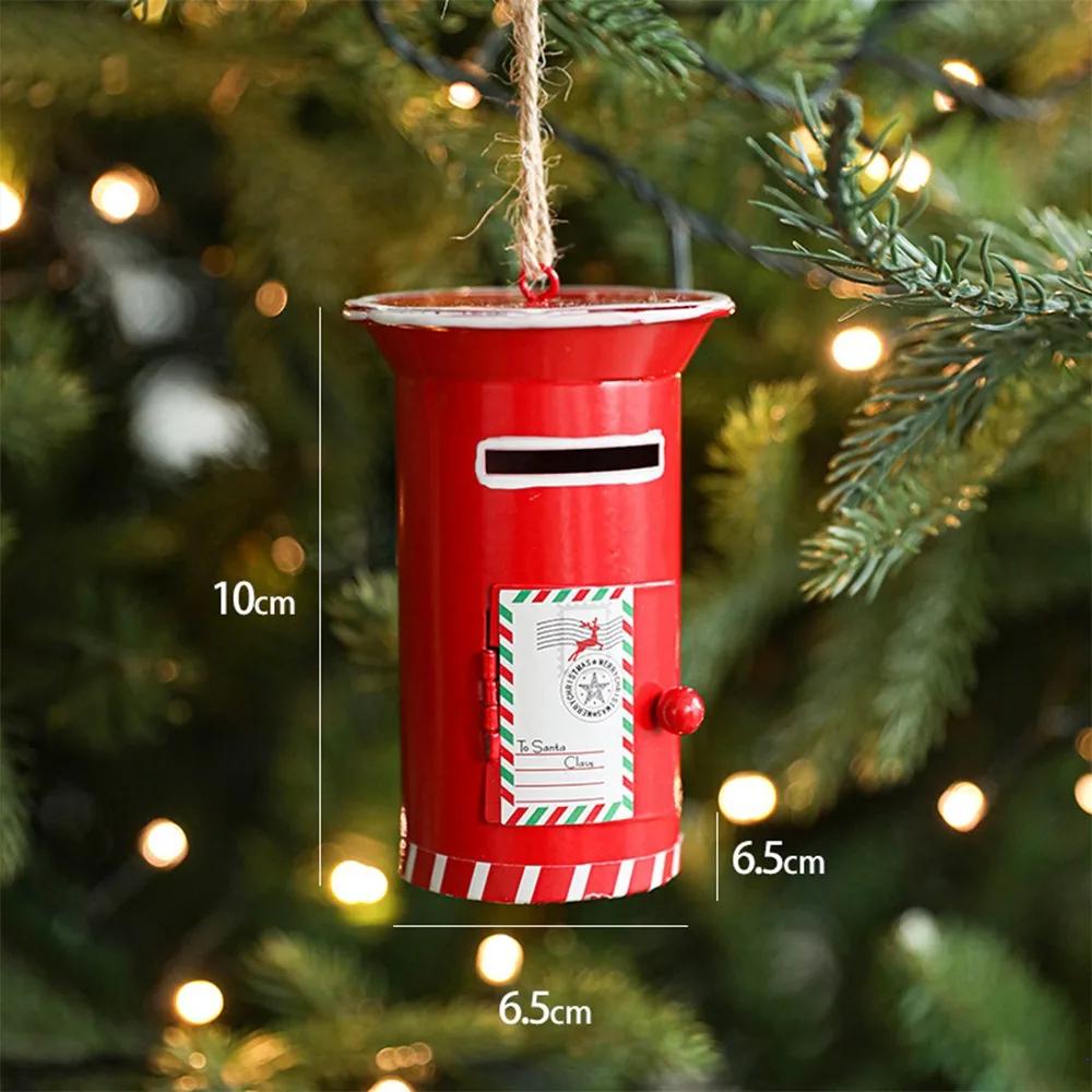 Santa Clasu Christmas Hanging Decoration Creative Mailbox Xmas Ornament Pendant Pendant Cute Christmas Tree Ornament