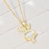 Wind Bunny Necklace Women'S Light Luxury High-End Cute Opal Pendant Exquisite Neck Chain