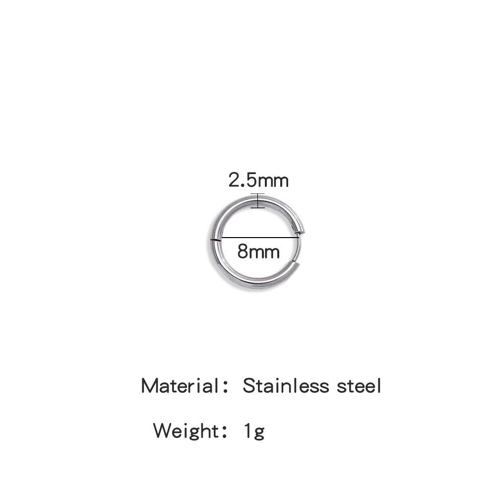 Europäischer & Amerikanischer Modenischendesign Süße Edelstahl-Kreisohrringe & Ohrmanschetten-Accessoires.